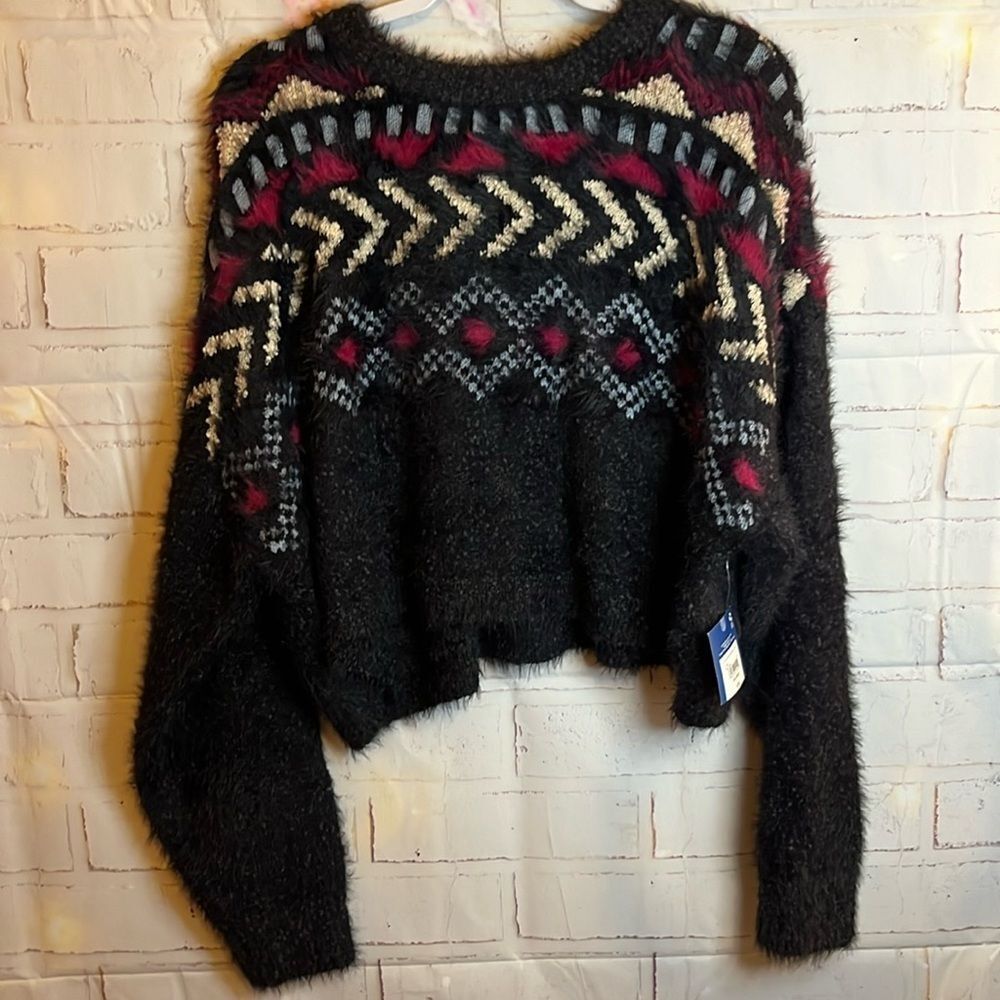 Sale JUNIORS XXL ARIZONA JEAN CO CROPPED  THICK,FUZZY ,SOFT Holiday SWEATER nwt